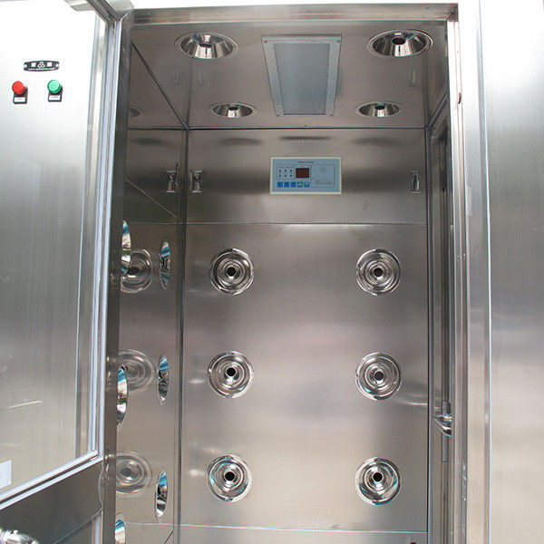 GMP الدوائية الفولاذ المقاوم للصدأ الهواء غرفة الاستحمام مع ثلاثة الجانبية تهب AC380V 0